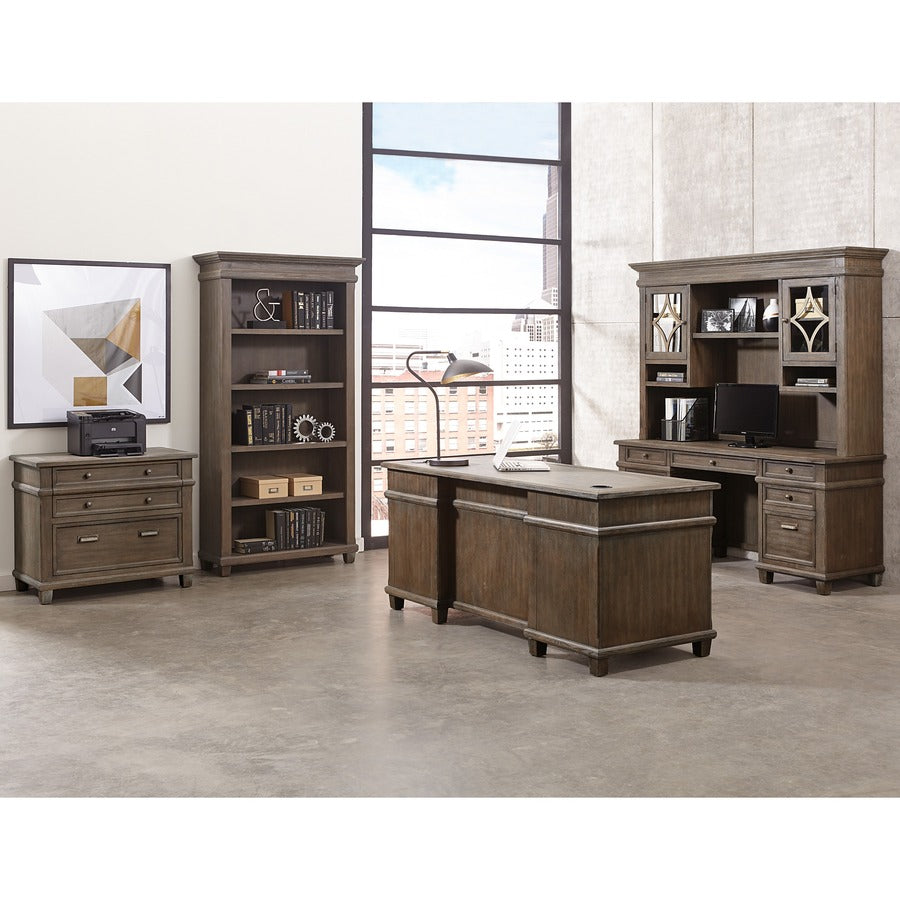 Martin Carson Sit/Stand Desk Top, 3 Utility Drawers, Power Center Sold with 384B