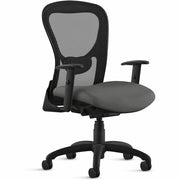 9 to 5 Seating Strata 1560 Task Chair, Mesh Mid Back, 5-Star Base, Adjustable Black Arms, Dove Color, 1 Each