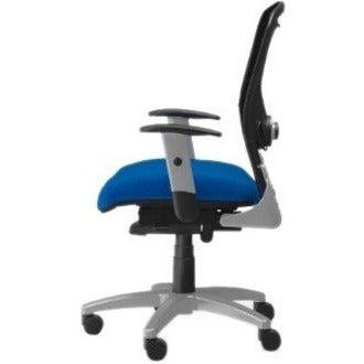 9 to 5 Seating Strata 1560 Task Chair, Mesh Mid Back, 5-Star Base, Onyx, Adjustable Silver Arms, 1 Each