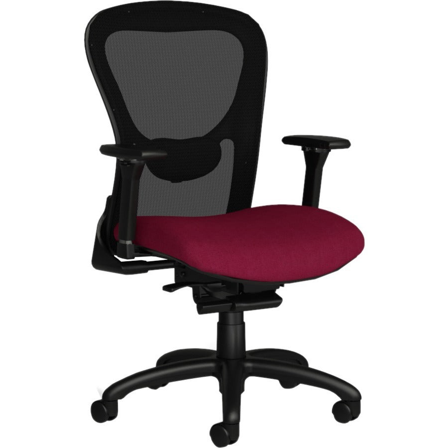 9 to 5 Seating Strata 1560 Task Chair, Mesh Mid Back, 5-Star Base, Adjustable Arms, Blue, 1 Each