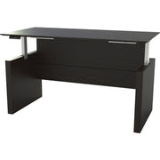 Safco Medina Height-Adjustable 72" Straight Height Adjustable Desk - 49.3" Height x 72" Width x 36" Depth, x 1" Thickness Work Surface - Beveled Edge - Material: Laminate - Finish: Mocha - 1 Each