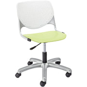 KFI Kool Task Chair With Perforated Back - Lime Green Seat Color - Polypropylene Seat Material - White Back Color - Polypropylene, Aluminum Alloy Back Material - Powder Coated Silver Frame Color - Tubular Steel Frame Material - 5-star Base - 1 Each