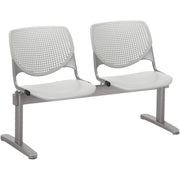 KFI Kool 2 Seat Beam Chair - Light Gray Seat Color - Polypropylene Seat Material - Light Gray Back Color - Polypropylene, Aluminum Alloy Back Material - Powder Coated Silver Frame Color - Tubular Steel Frame Material - 1 Each