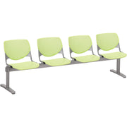 KFI Kool 4 Seat Beam Chair - Lime Green Seat Color - Polypropylene Seat Material - Lime Green Back Color - Polypropylene, Aluminum Alloy Back Material - Powder Coated Silver Frame Color - Tubular Steel Frame Material - 1 Each