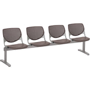 KFI Kool 4 Seat Beam Chair - Brownstone Seat Color - Polypropylene Seat Material - Brownstone Back Color - Polypropylene, Aluminum Alloy Back Material - Powder Coated Silver Frame Color - Tubular Steel Frame Material - 1 Each