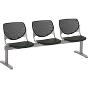 KFI Kool 3 Seat Beam Chair - Black Seat Color - Polypropylene Seat Material - Black Back Color - Polypropylene, Aluminum Alloy Back Material - Powder Coated Silver Frame Color - Tubular Steel Frame Material - 1 Each
