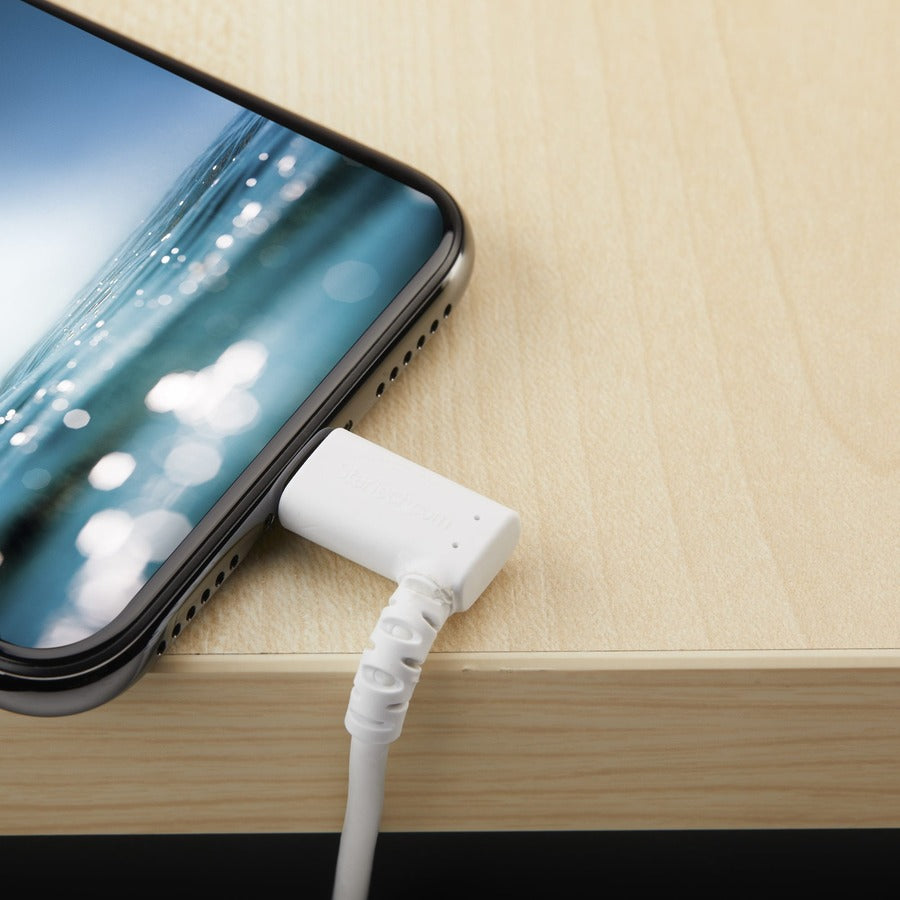 StarTech.com 3.28 ft Lightning to USB-A Data Transfer Cable, MFI Certified, Shielded, White, 1 Each