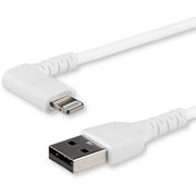 StarTech.com 6.56 ft Lightning to USB Type-A Data Transfer Cable, MFI Certified, Shielded, White, 1 Each