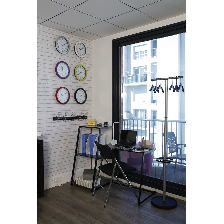 Alba Wall Clock - Analog - Quartz - White Case