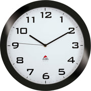 Alba Wall Clock - Analog - Quartz - Black Case