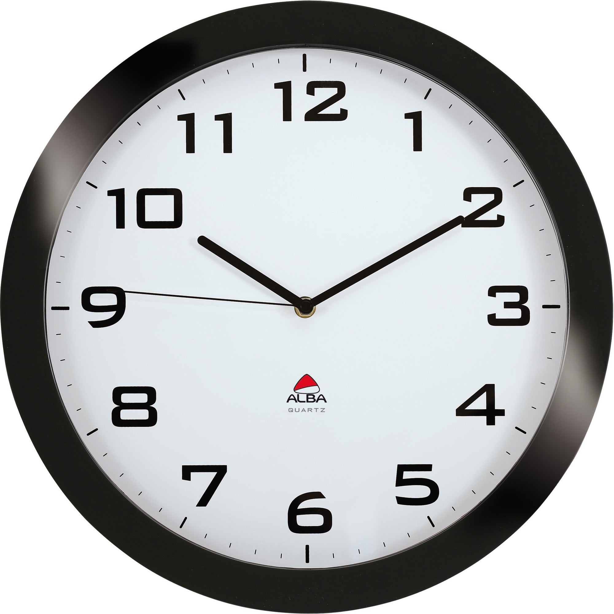 Alba Wall Clock - Analog - Quartz - Black Case
