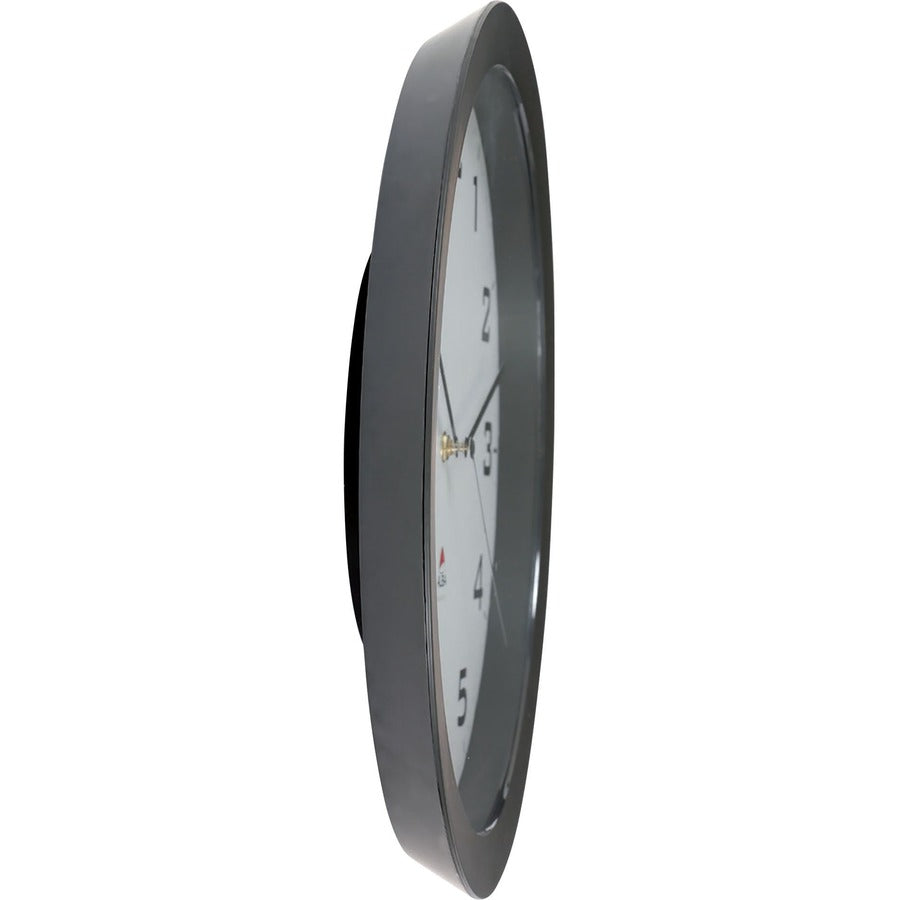 Alba Wall Clock - Analog - Quartz - Black Case