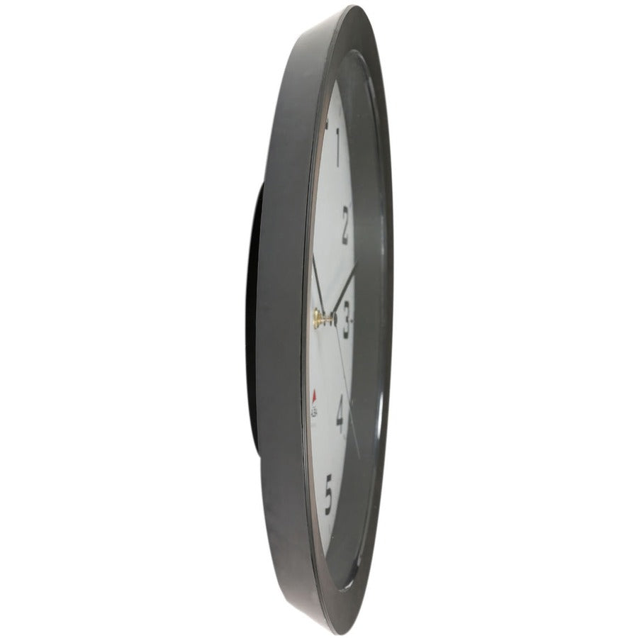 Alba Wall Clock - Analog - Quartz - Black Case