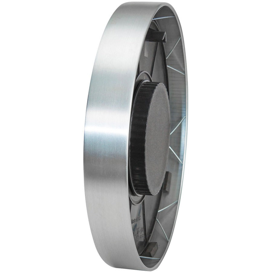Alba Wall Clock - Analog - Quartz - Silver Case - Contemporary Style