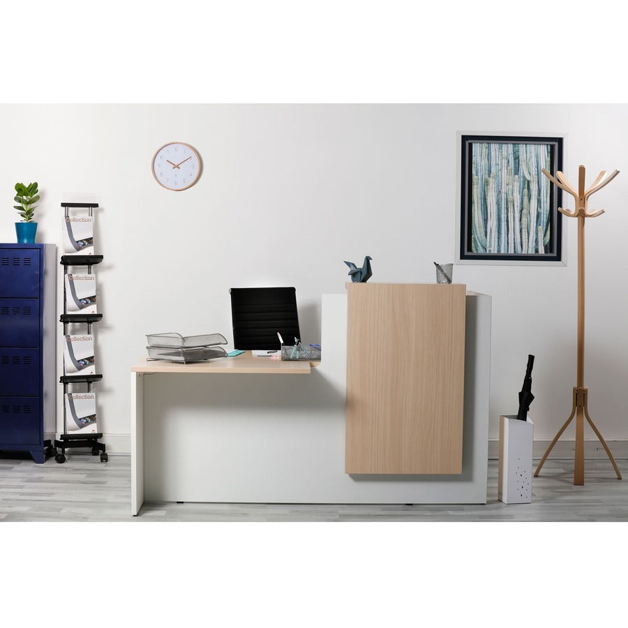 Alba Display Rack - 66.54" Height x 12.80" Width x 12.20" Depth - Black - Chrome Metal, Polyvinyl Chloride (PVC), Acrylonitrile Butadiene Styrene (ABS) - 1 Each