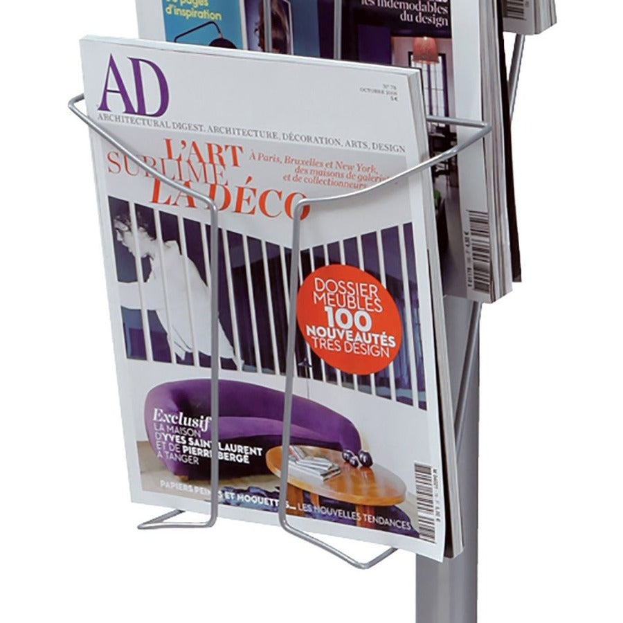 Alba Display Rack - 400 x Sheet, 7 x Document - 7 Compartment(s) - 59.06" Height - Floor - Metal - 1 Each