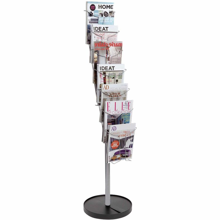 Alba Display Rack - 400 x Sheet, 7 x Document - 7 Compartment(s) - 59.06" Height - Floor - Metal - 1 Each