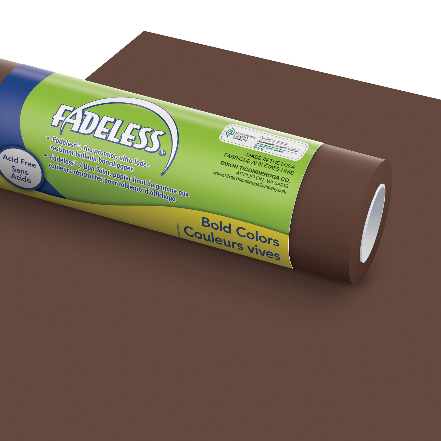 Bulletin Board Art Paper, Brown, 48" x 12', 4 Rolls