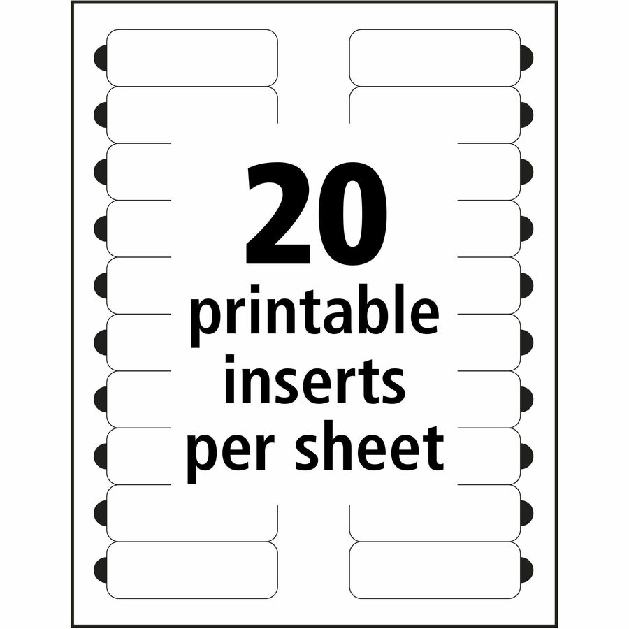 The Mighty Badge by Avery Reusable Magnetic Professional Name Badge Kit, Gold, 1" x 3", 10 Pack with 80 Printable Inserts