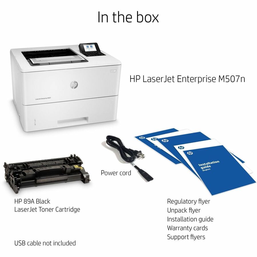 HP LaserJet Enterprise M507 M507n Desktop Laser Printer - Monochrome