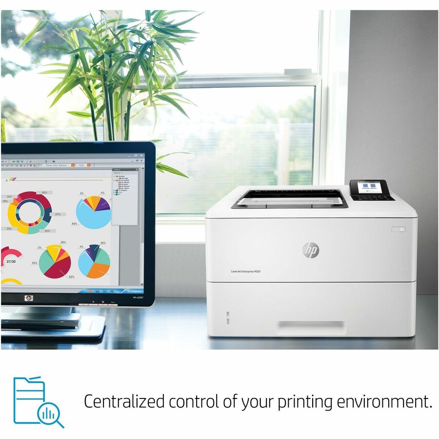 HP LaserJet Enterprise M507 M507dn Desktop Laser Printer - Monochrome
