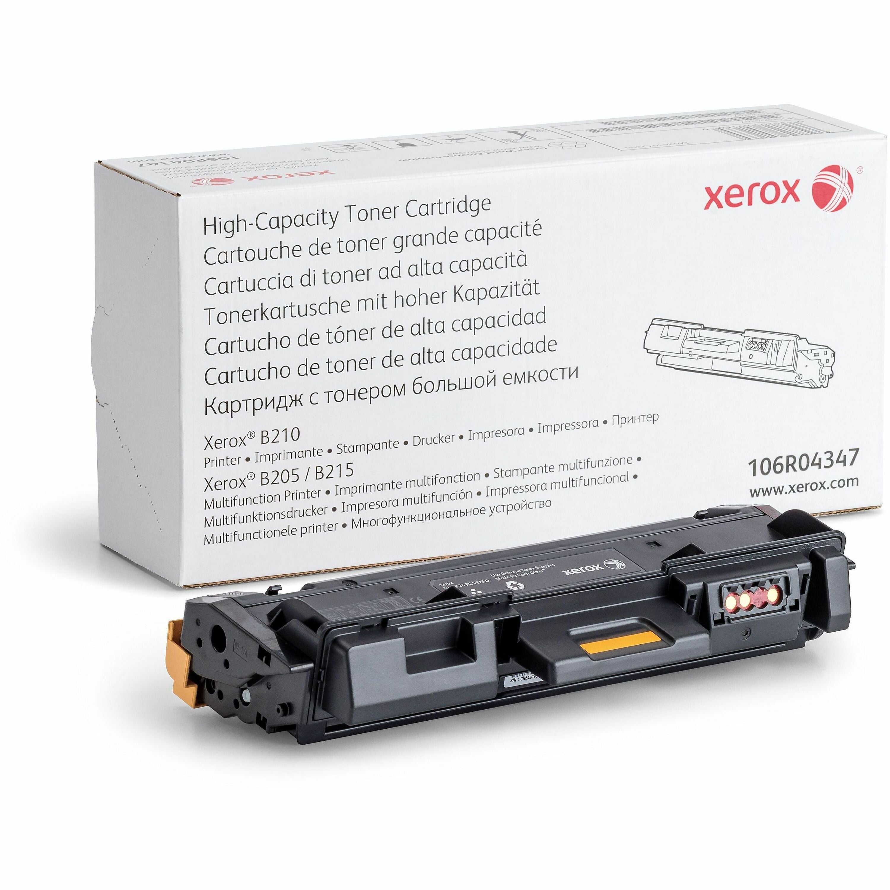 Xerox High Yield Black Laser Toner Cartridge, 3000 Pages, 1 Each
