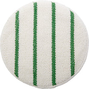 Rubbermaid Commercial Green Stripe Carpet Bonnet - Scrubber Strip - White, Green - 1 Each