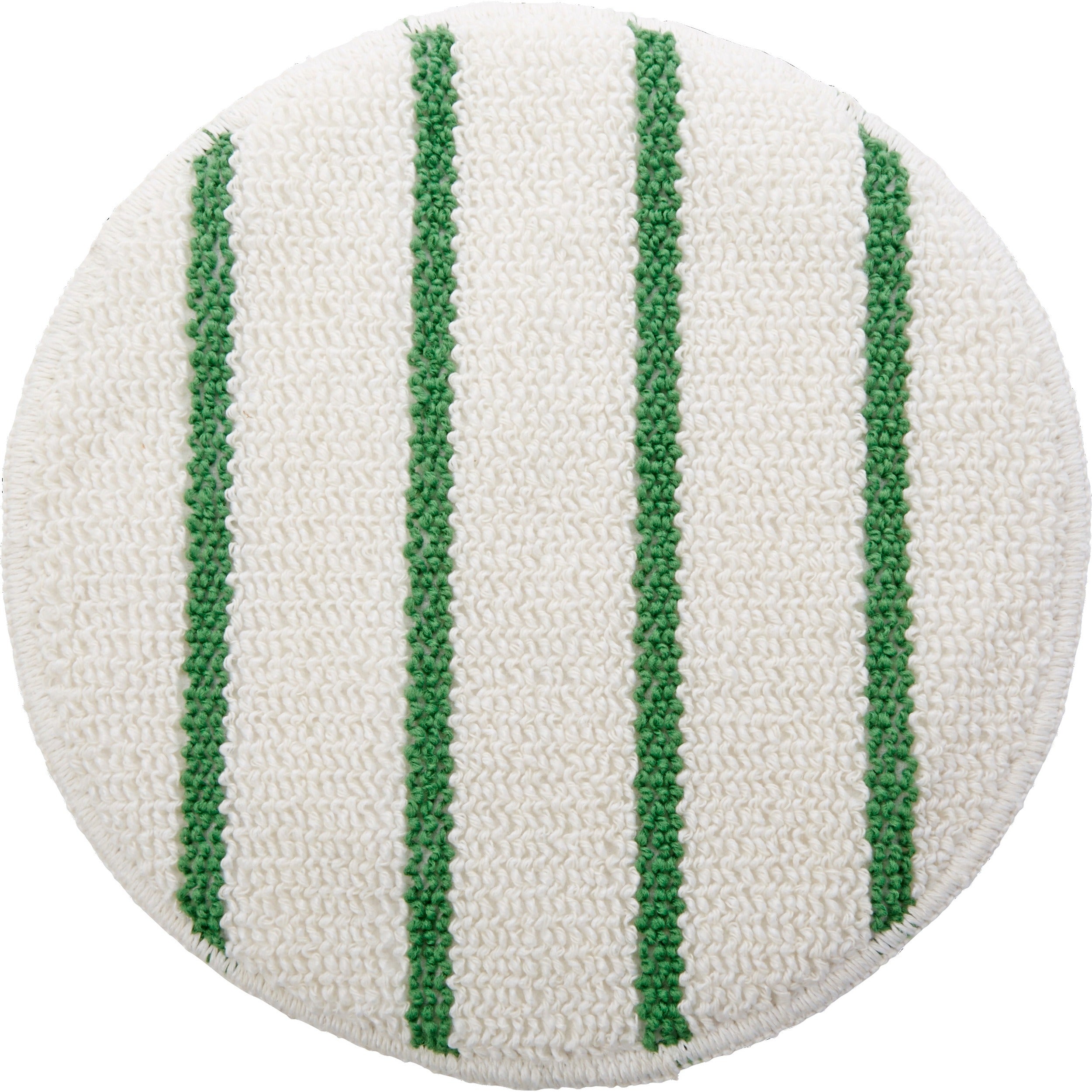 Rubbermaid Commercial Green Stripe Carpet Bonnet - Scrubber Strip - White, Green - 1 Each