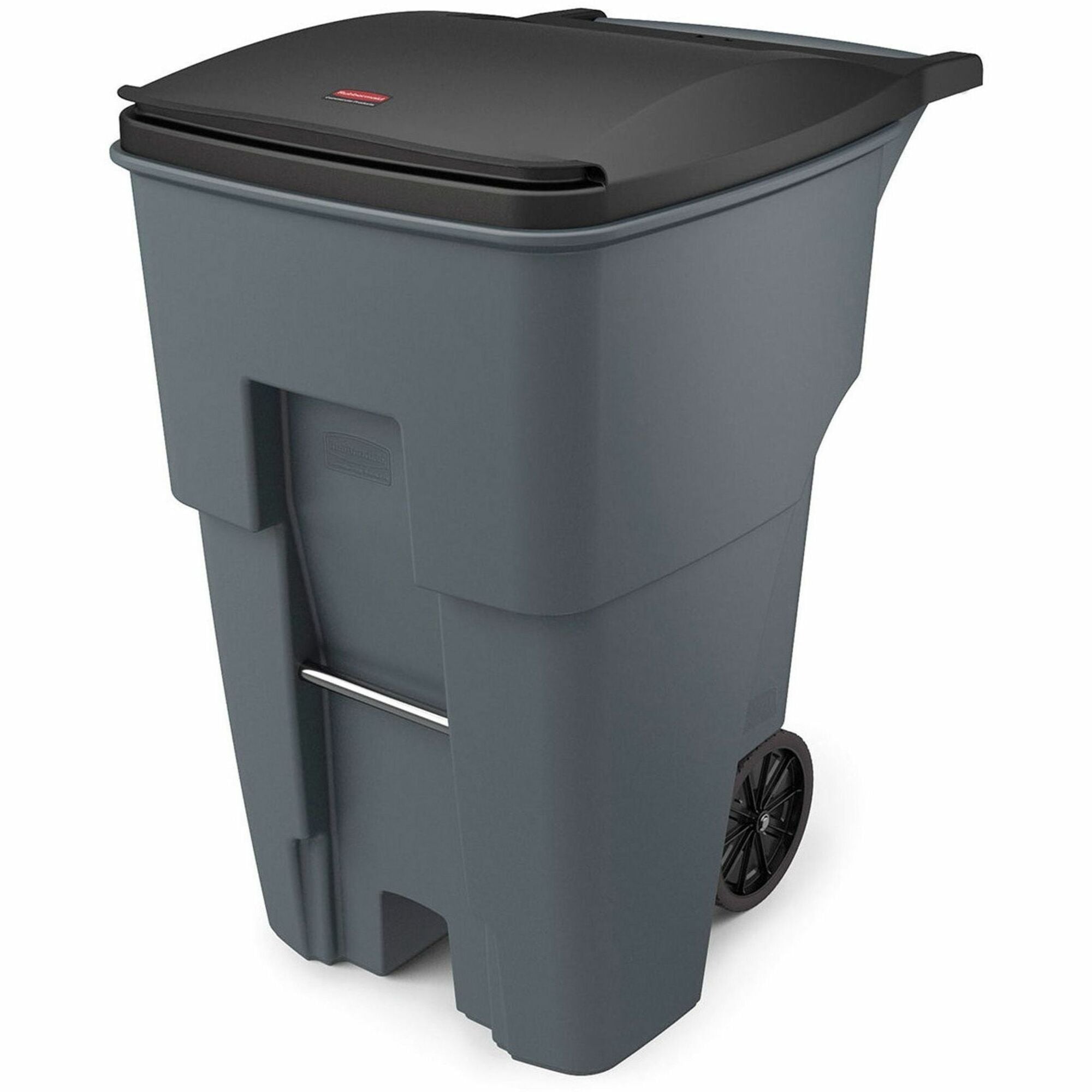 95 gal Capacity - UV Resistant, Wheels, Mobility - 37.5" Height x 28.6" Width x 46" Depth - Gray - 1 Each