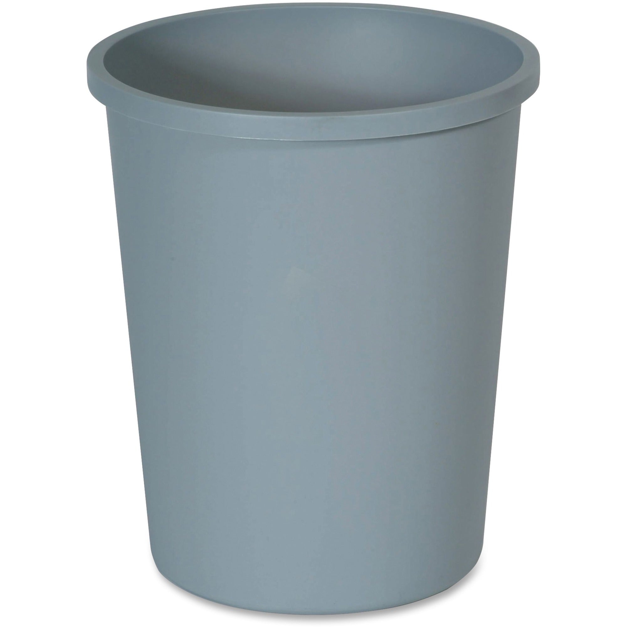 11 gal Capacity - Round - Crack Resistant, Durable - 18.8" Height x 15.8" Diameter - Plastic - Gray - 1 Each