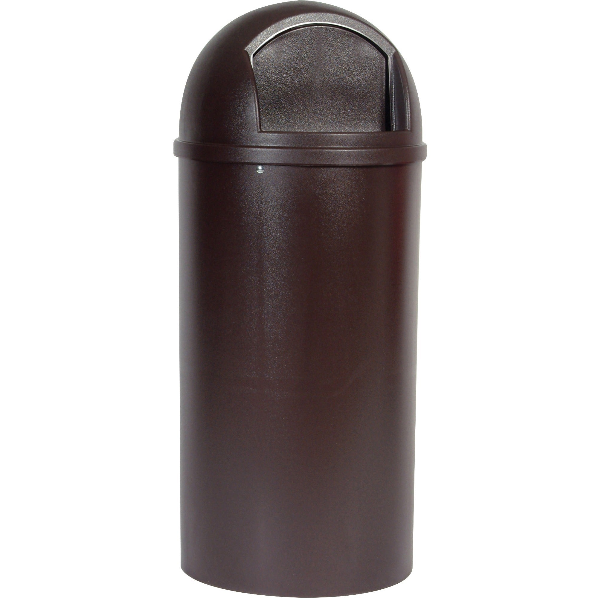 25 gal Capacity - Fire-Safe, Scratch Resistant, Rugged, Dent Resistant, Scratch Resistant, Hinged Door - 42" Height x 18" Diameter - Brown - 1 Each