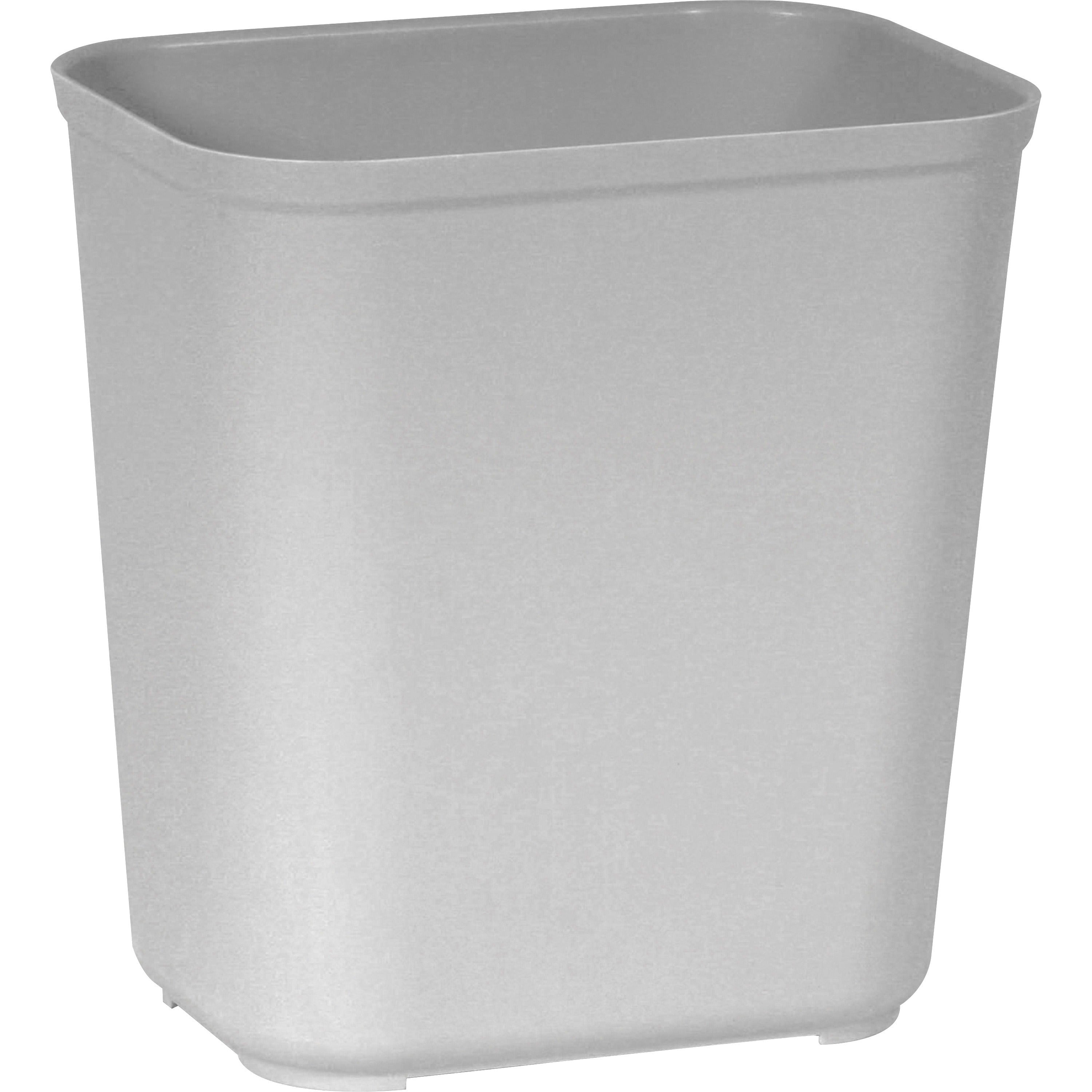 Rubbermaid Commercial 28 Quart Fire Resistant Wastebasket, 7 Gallon Capacity, Rectangular, Gray, Thermoset Polyester/Fiberglass, 15.5" H x 14.5" W x 10.5" D, 1 Each