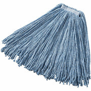 Rubbermaid Commercial 1" Headband Dura Pro Wet Mop - Cotton Head - 4-ply, Cut Ends, Absorbent, Durable - Blue - 12 / Carton