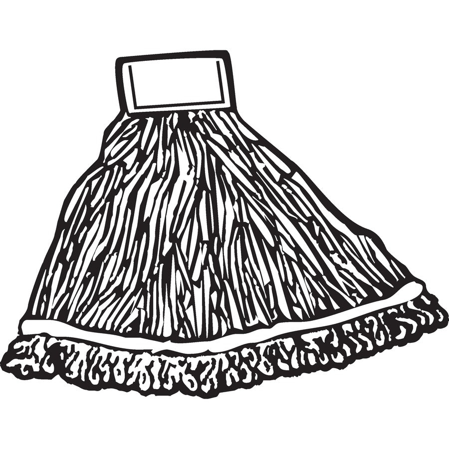 Rubbermaid Commercial 5" Headband Blend Wet Mop - Medium - Cotton, Synthetic Yarn - 6 / Carton