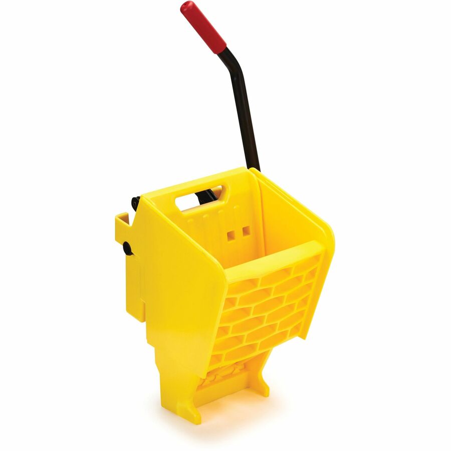 Rubbermaid Commercial WaveBrake Side Press Wringer - 8.75 gal - 31.1" x 13.4" x 15.8" - Plastic, Steel - Yellow - 1 Each