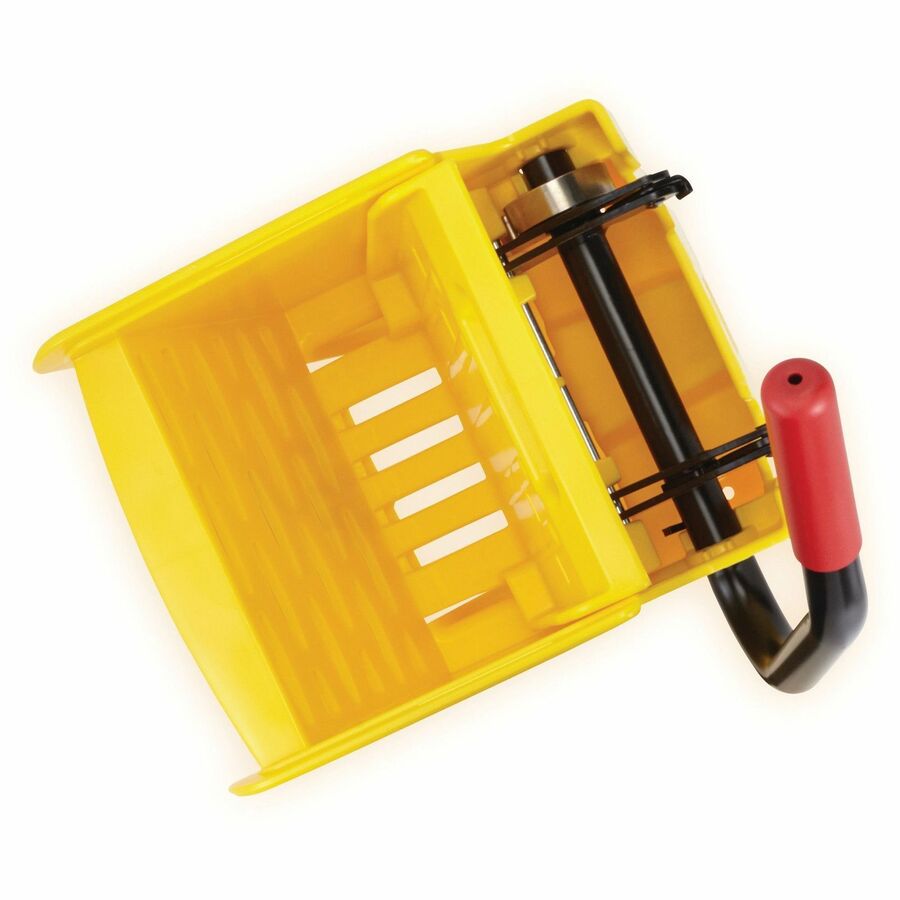 Rubbermaid Commercial WaveBrake Side Press Wringer - 8.75 gal - 31.1" x 13.4" x 15.8" - Plastic, Steel - Yellow - 1 Each