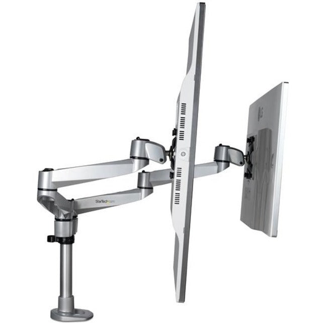 StarTech.com ARMDUALPS Desk Mount for Monitor - Silver - TAA Compliant