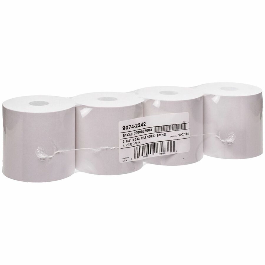 3 15/64" x 243 ft - White - 4 / Pack