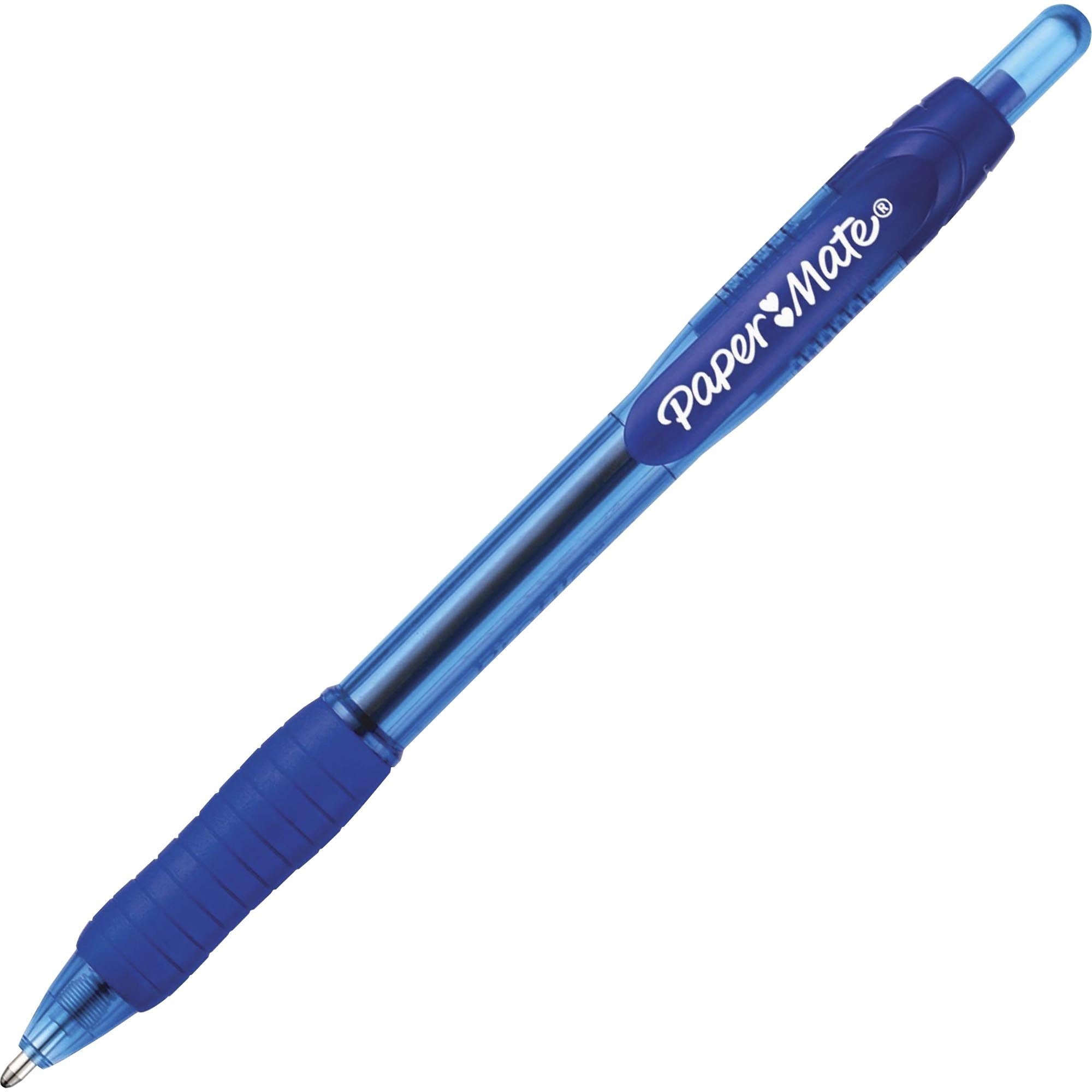 Paper Mate Profile Retractable Ballpoint Pen - 1.4 mm Bold Pen Point - Retractable - Blue Ink - Blue Plastic Barrel - 1 Box