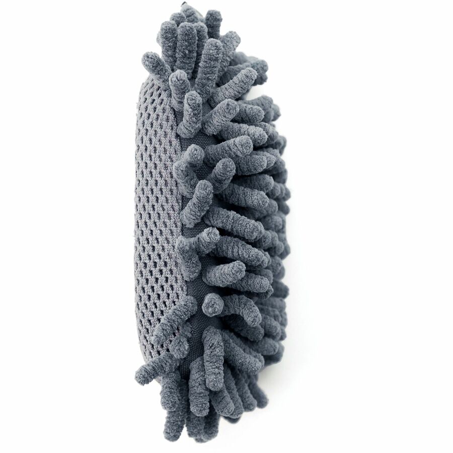 6.40" Width x 3" Length - Washable - Blue - MicroFiber - 1 Each