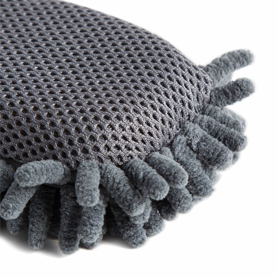 6.40" Width x 3" Length - Washable - Blue - MicroFiber - 1 Each