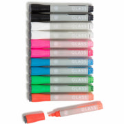 Bullet Marker Point - Erasable - Assorted Ink - Liquid - Gray Plastic Barrel - 12 / Pack
