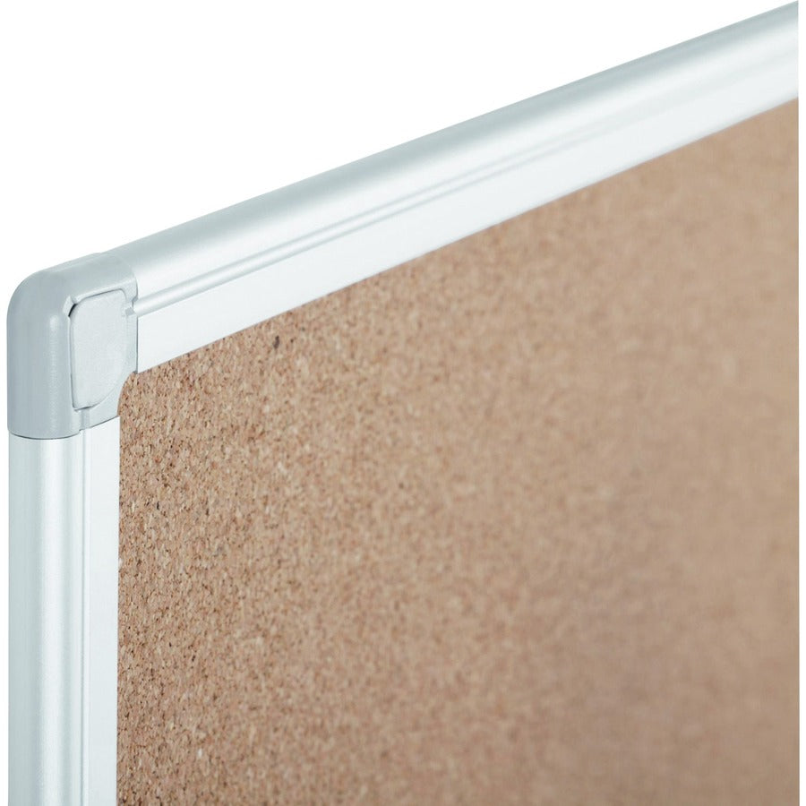 MasterVision Ayda Cork Bulletin Board - 0.50" Board Height x 24" Board Width x 36" Board Depth - Cork Surface - Self-healing, Durable, Resilient, Heavy-gauge - Aluminum Frame - 24" Height x 36" Width x 0.5" Depth - 1 Each