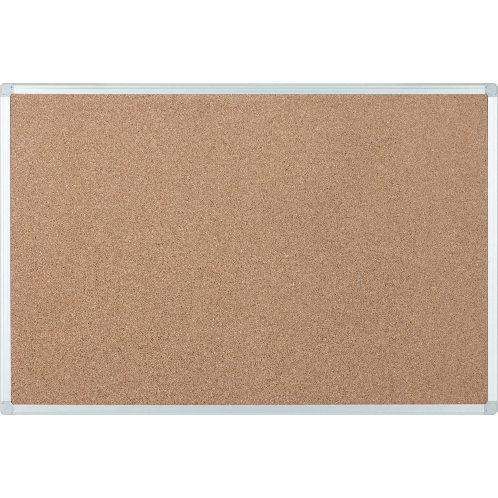 MasterVision Ayda Cork Bulletin Board - 0.50" Board Height x 36" Board Width x 48" Board Depth - Cork Surface - Self-healing, Durable, Resilient, Heavy-gauge - Aluminum Frame - 1 Each