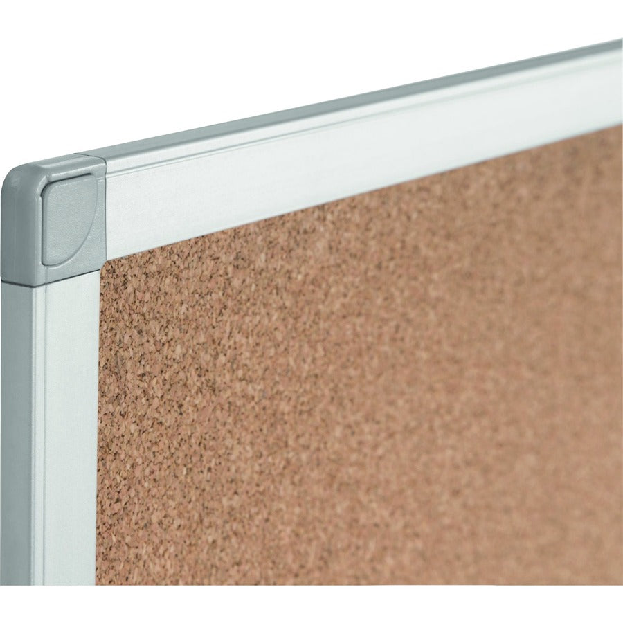 MasterVision Ayda Cork Bulletin Board - 0.50" Board Height x 36" Board Width x 48" Board Depth - Cork Surface - Self-healing, Durable, Resilient, Heavy-gauge - Aluminum Frame - 1 Each