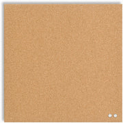 U Brands Frameless Cork Canvas Bulletin Board - 14" Board Height x 14" Board Width - Natural Cork Surface - Self-healing, Frameless, Easy Installation, Sleek Style, Self-healing, Mounting System - 1 Each
