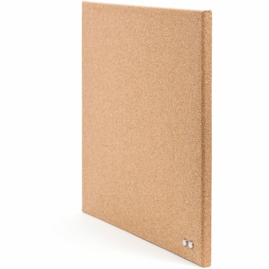 U Brands Frameless Cork Canvas Bulletin Board - 14" Board Height x 14" Board Width - Natural Cork Surface - Self-healing, Frameless, Easy Installation, Sleek Style, Self-healing, Mounting System - 1 Each