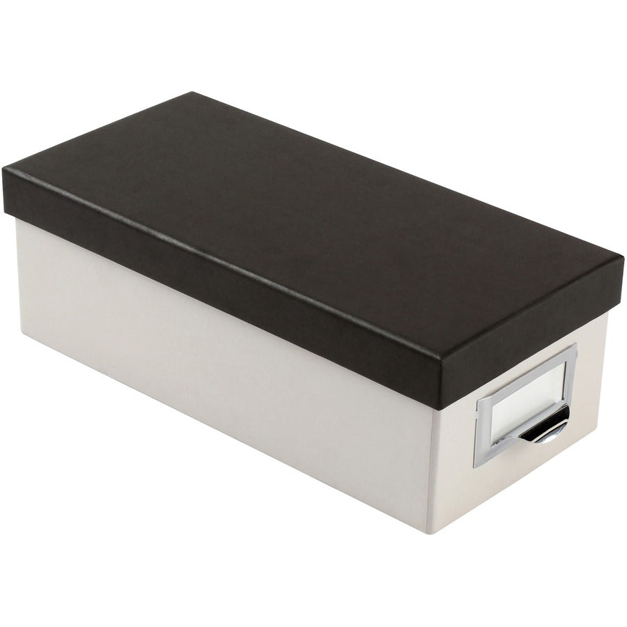 External Dimensions: 11.5" Length x 5.5" Width x 3.9" Height - Media Size Supported: 3" x 5" - 1000 x Index Card (3" x 5") - Black, Marble White - For Index Card, Notes, Recipe, Photo, Small Parts - Recycled - 1 Each