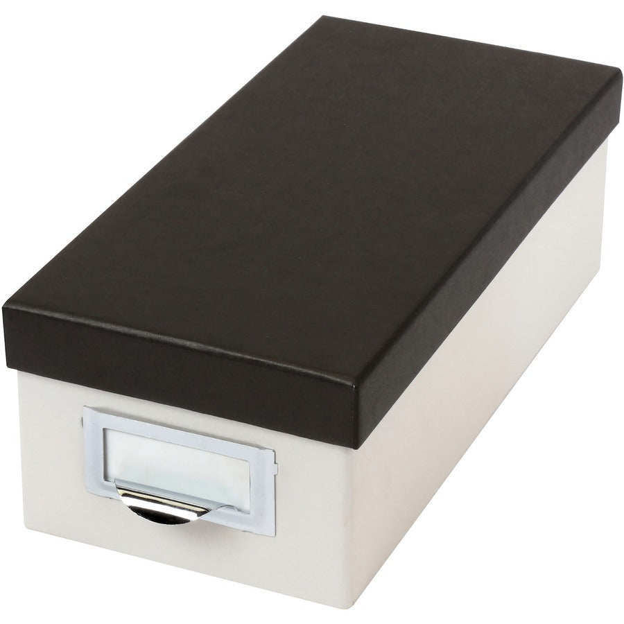 External Dimensions: 11.5" Length x 5.5" Width x 3.9" Height - Media Size Supported: 3" x 5" - 1000 x Index Card (3" x 5") - Black, Marble White - For Index Card, Notes, Recipe, Photo, Small Parts - Recycled - 1 Each