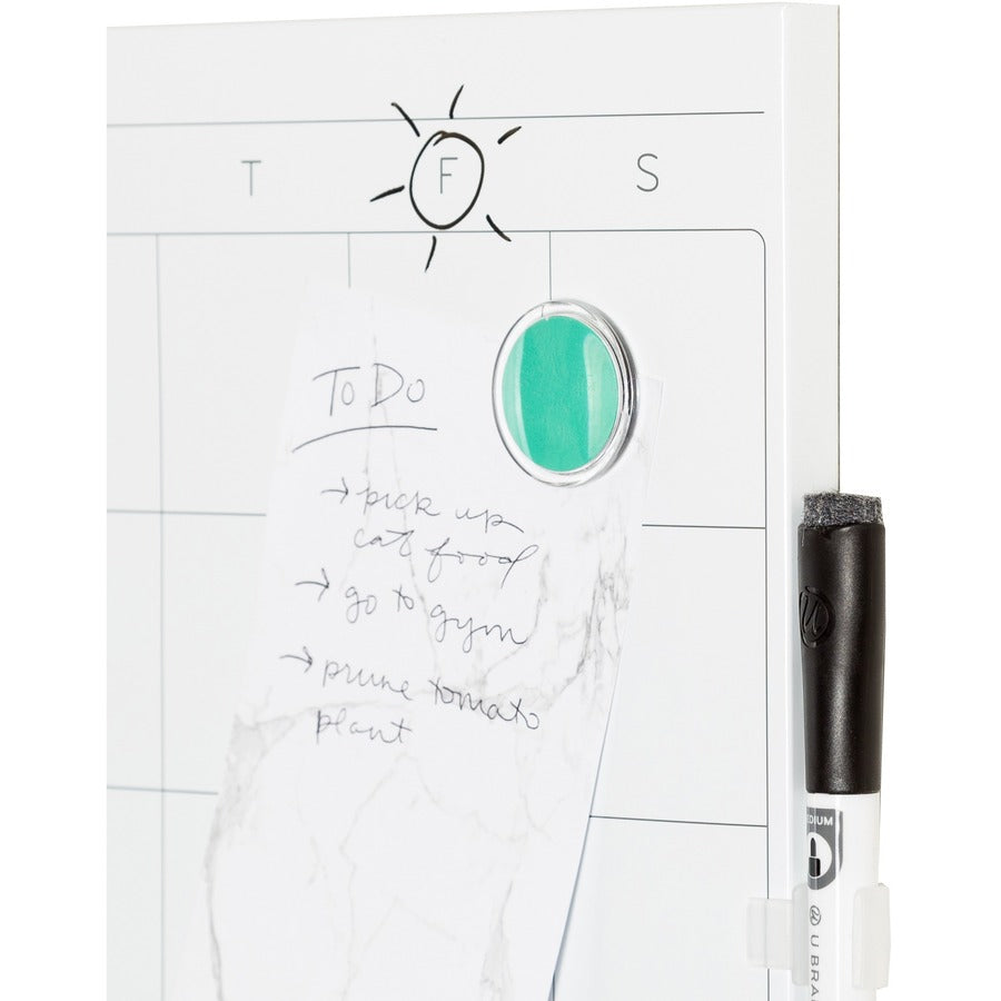 U Brands Magnetic Frameless Dry-Erase Calendar Board
